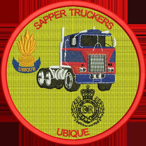 SAPPER TRUCKERS EMBROIDERED BADGE